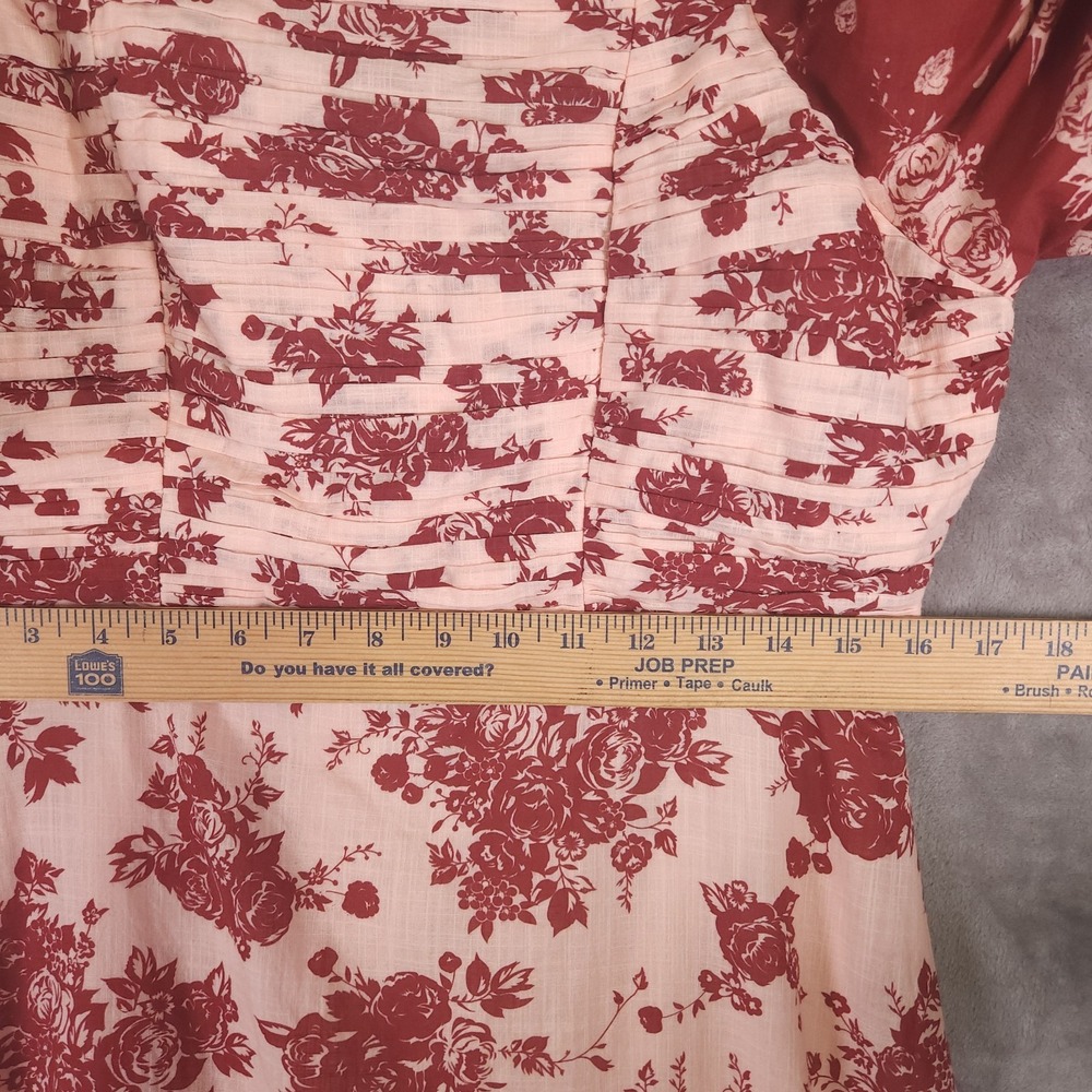 Anna Cate Aliana Maxi Dress Womens Size L Pink Floral Milkmaid Cottagecore NEW - Picture 12 of 13